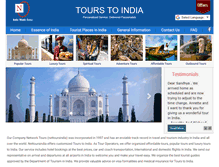 Tablet Screenshot of nettoursindia.com